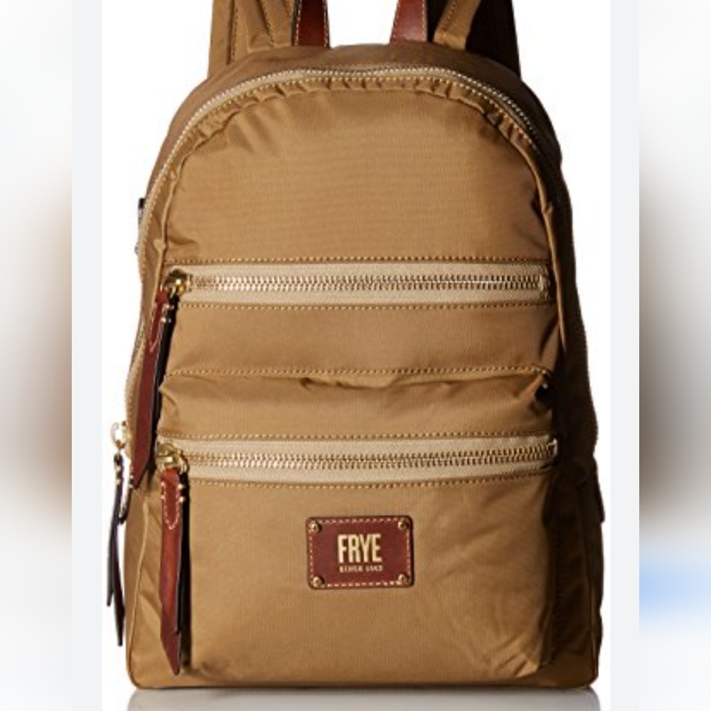 FRYE Nylon Backpack with Leather Details